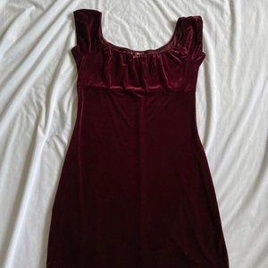 Y2k velour mini dress